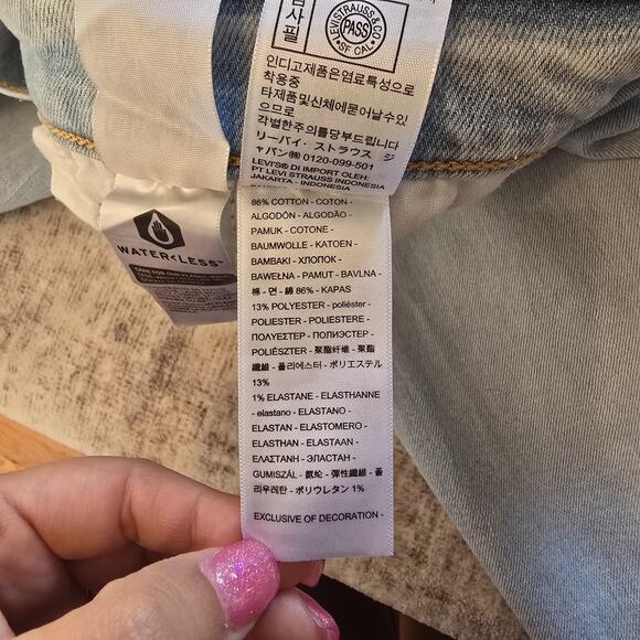 Levis Ribcage Straight Ankle Jeans Womens W30 L27 High Rise Button Fly Denim - Picture 9 of 11